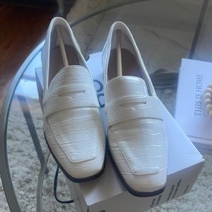 White Aldo Loafers
